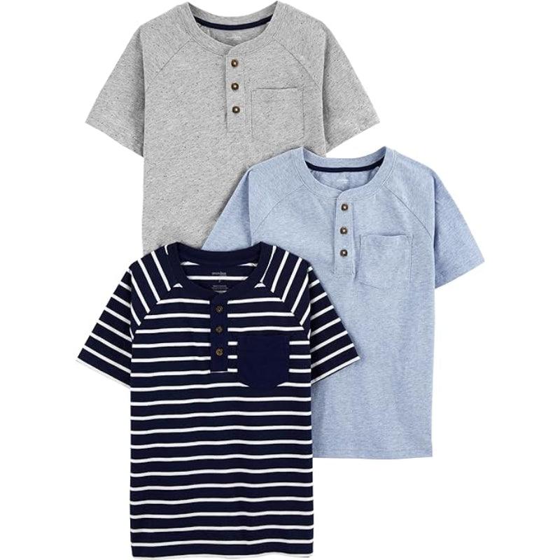 Boys Button Tee Pack-Diaper Reusable