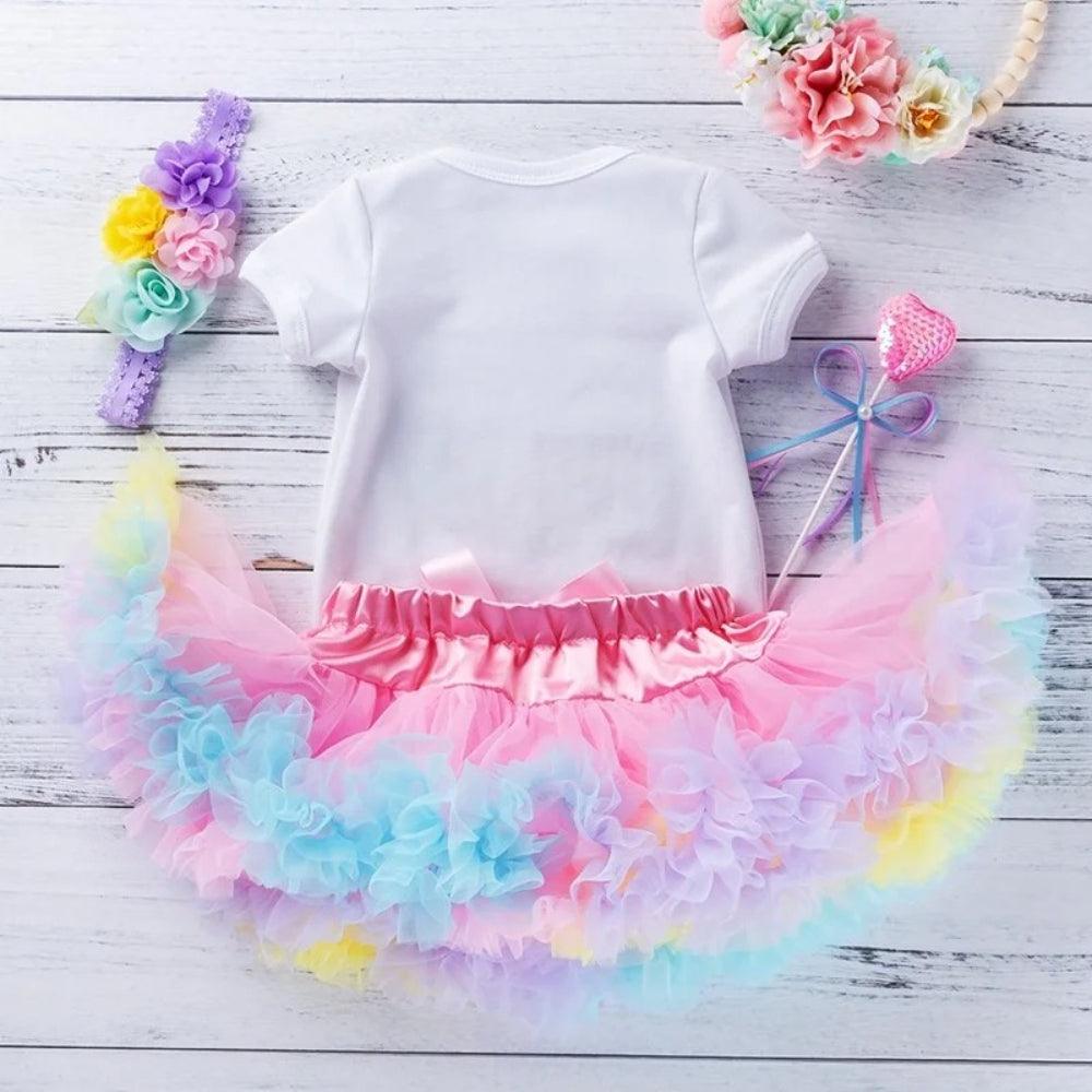 Ruffled Skirt Outfit Set-Diaper Reusable