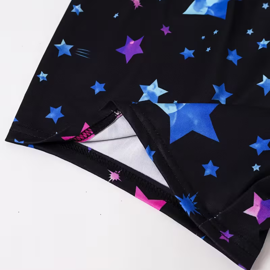 Luminous Unicorn With Sparkling Stars Pajama Set For Girls