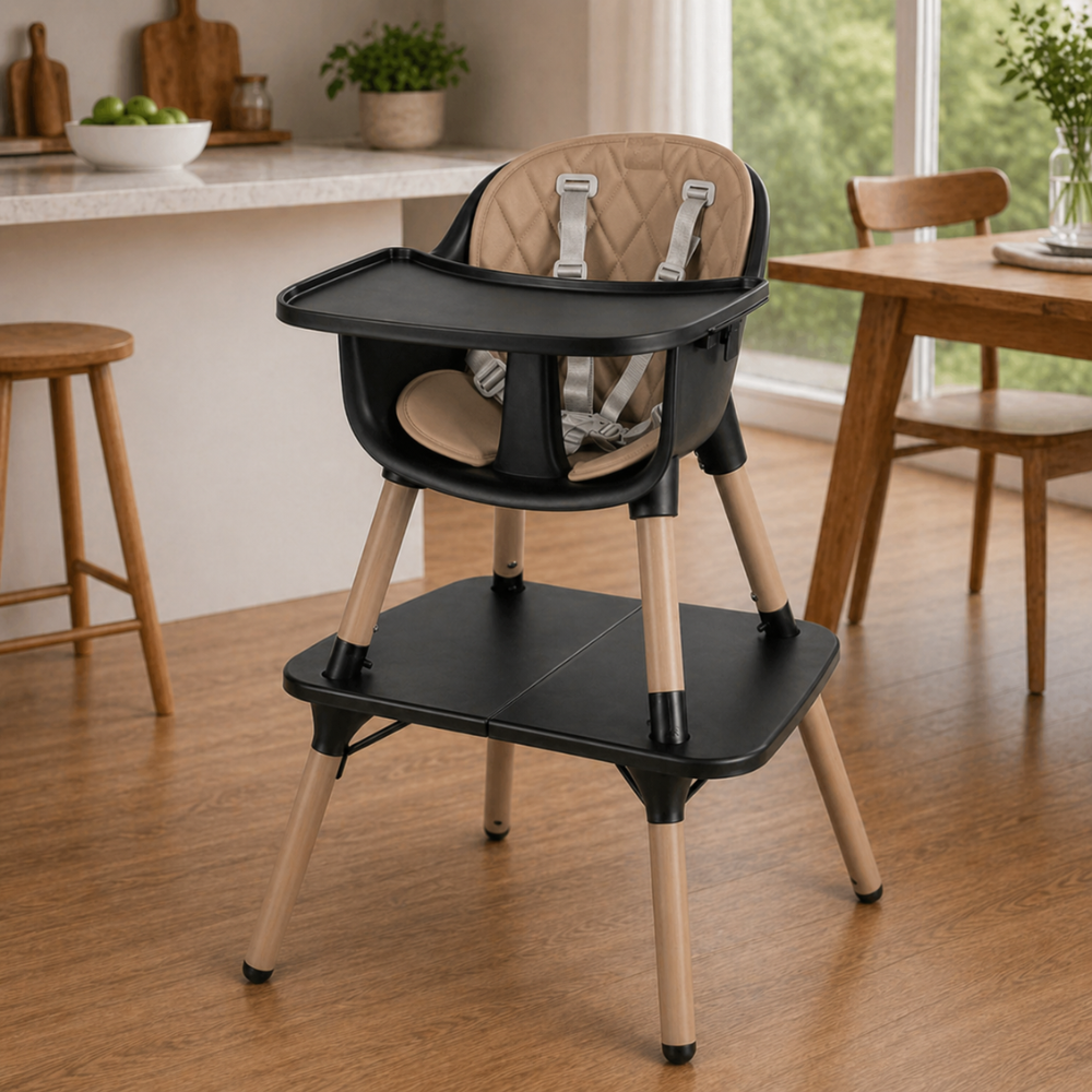 4 In 1 Convertible High Chair Set Pu For Kids