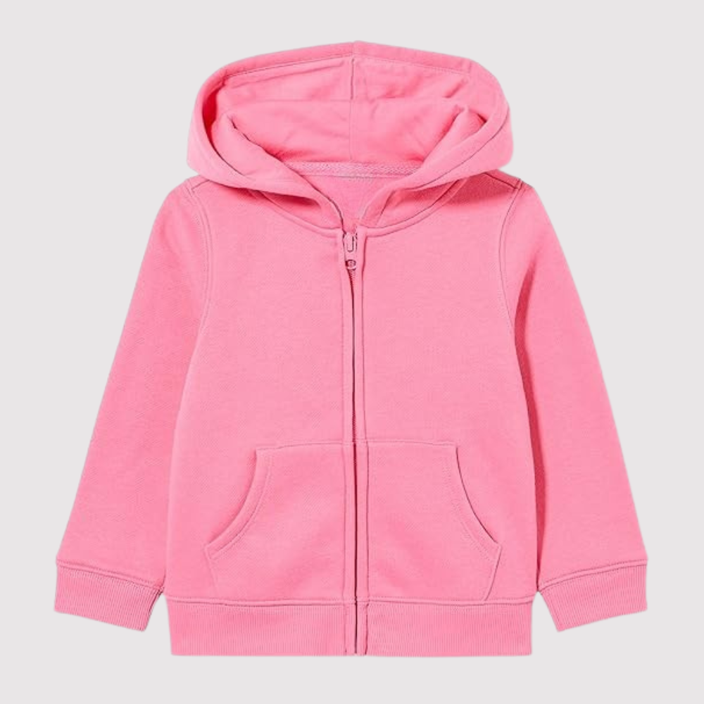 Girls And Toddlers Fleece Zip Up Hoodie Sweatshirt