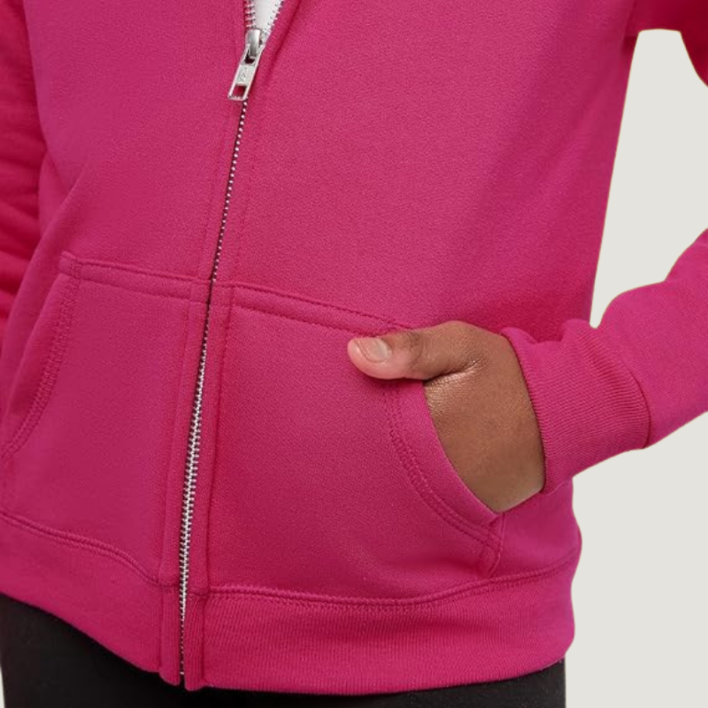 Girls Soft Ecosmart Full Zip Hoodie