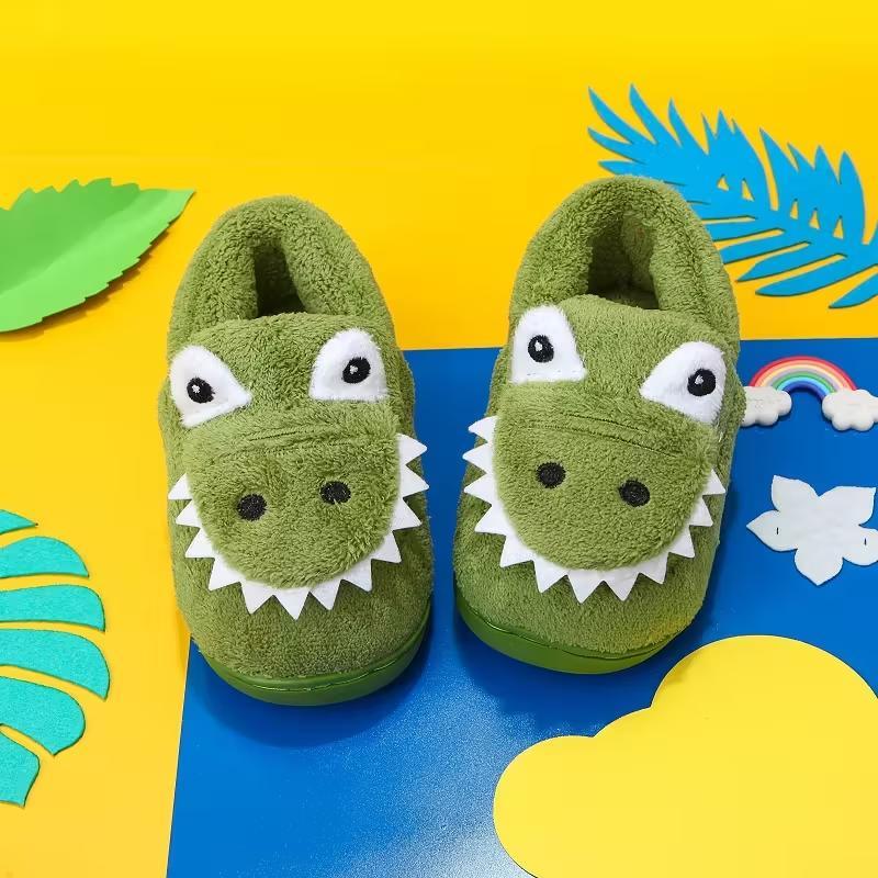 Warm Cartoon Slip On Slippers For Boys Indoor Wear