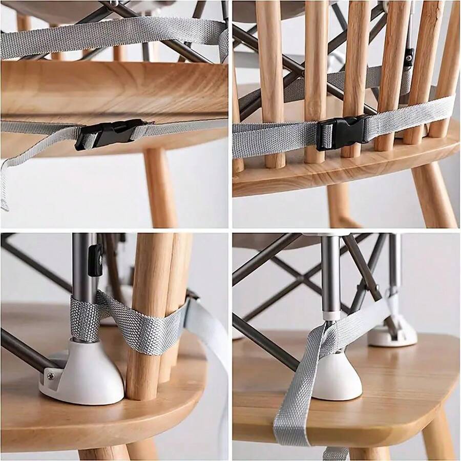 1 Pc Gray Portable Foldable Children's High Chair For Baby Eating And Dining Out - Pink - View 8