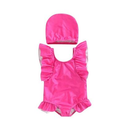 Ruffle Sleeve Baby Swimsuit-Diaper Reusable