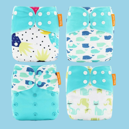4 Pack Reusable Diapers For 0 To 2 Year Old Babies and Toddlers-Diaper Reusable
