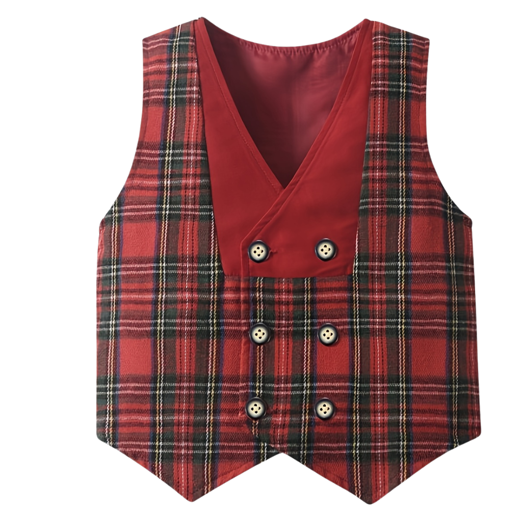 3 Piece Scottish Plaid Tartan Suit Set