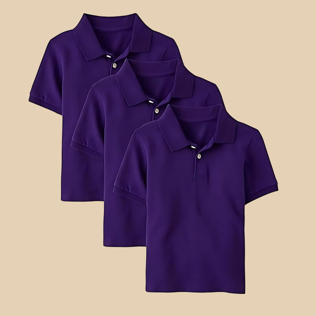 Pack Of 3 Boys Multipack Short Sleeve Pique Polo T Shirts