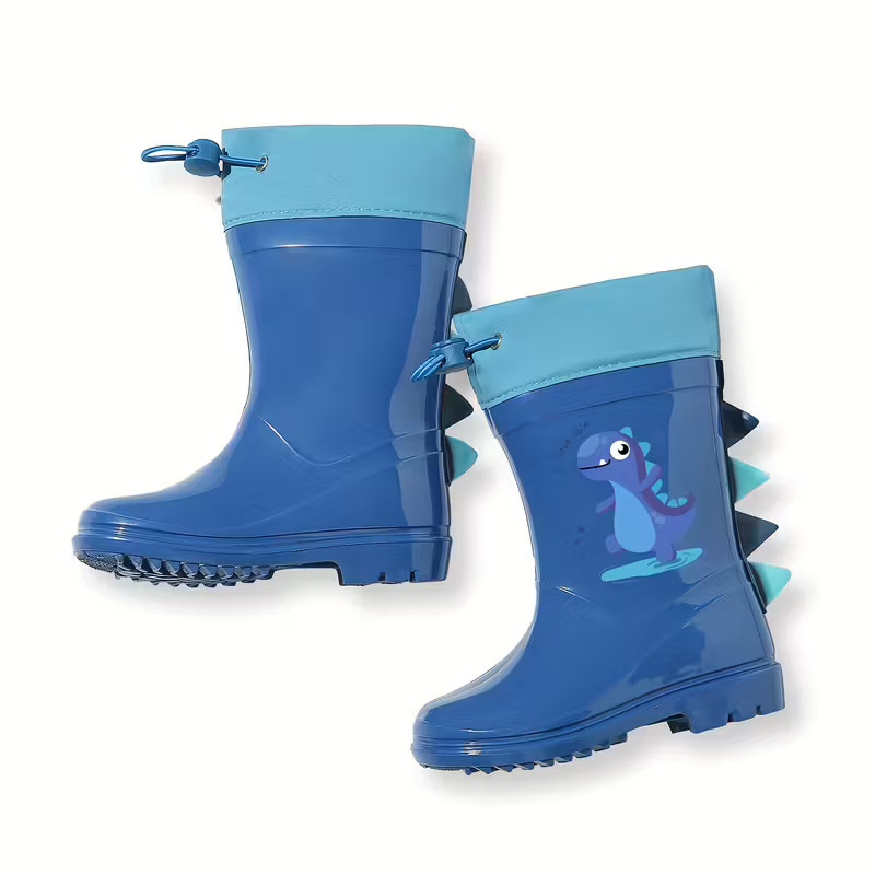 Spiky Dinosaur Design Waterproof Rain Boots For Outdoor Use