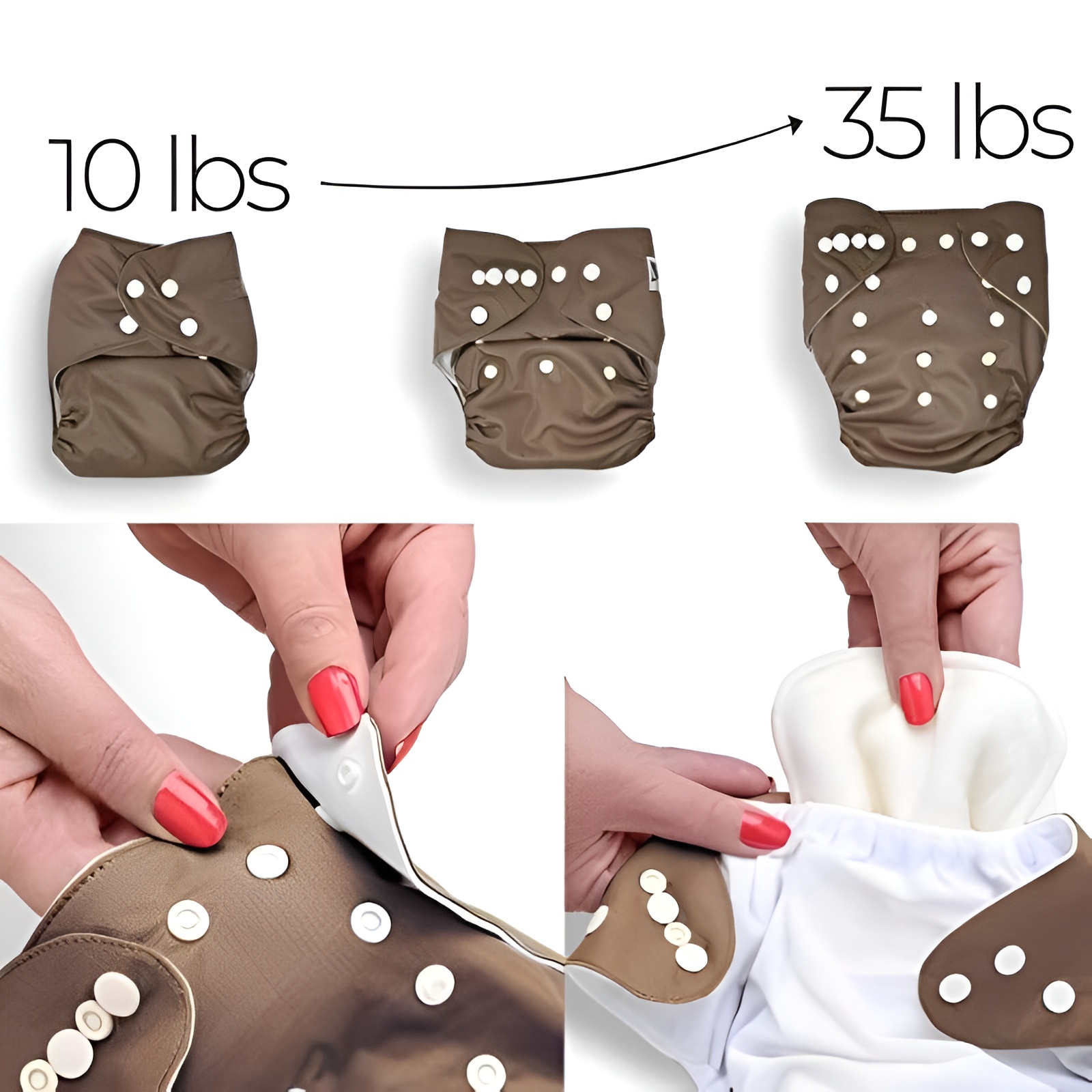 Reusable Baby Diaper Set