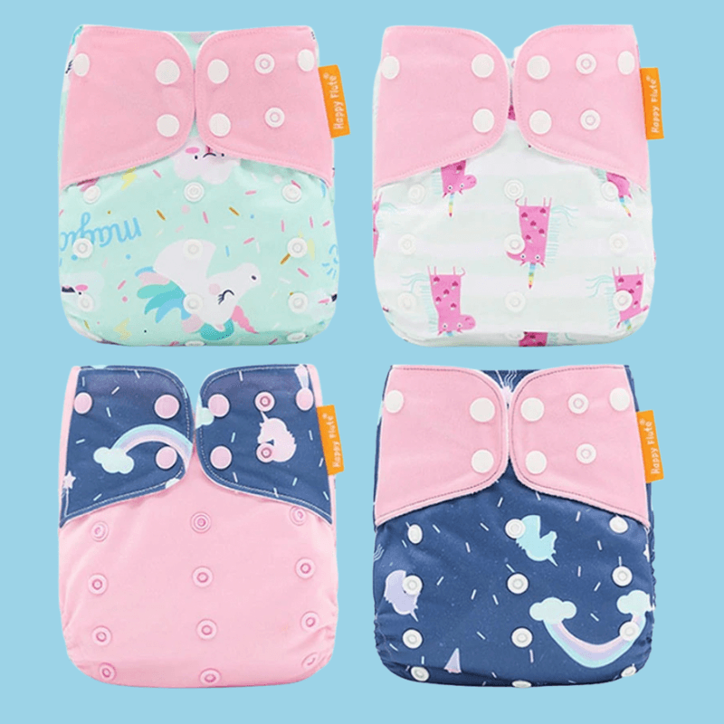 4 Pack Reusable Diapers For 0 To 2 Year Old Babies and Toddlers-Diaper Reusable