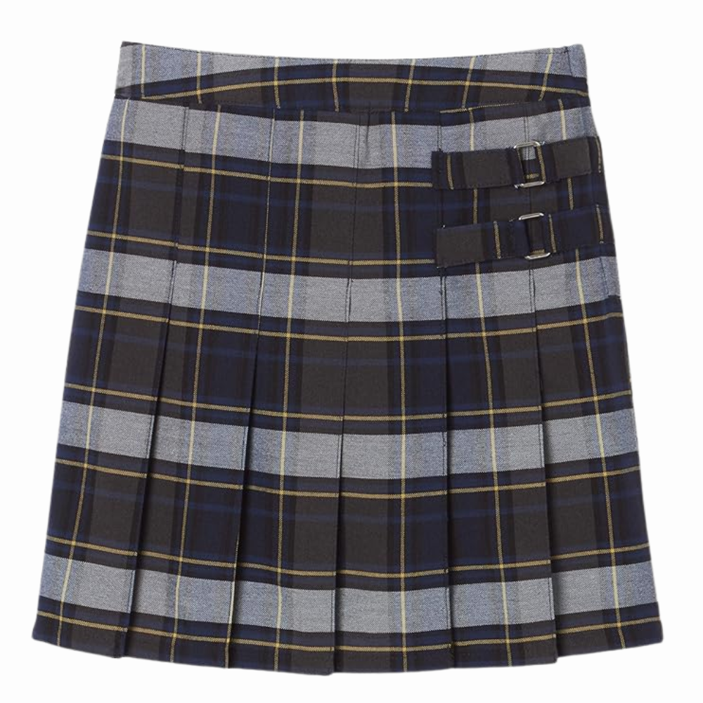 Girls Adjustable Waist Pleated Scooter Skirt with Built-in Shorts