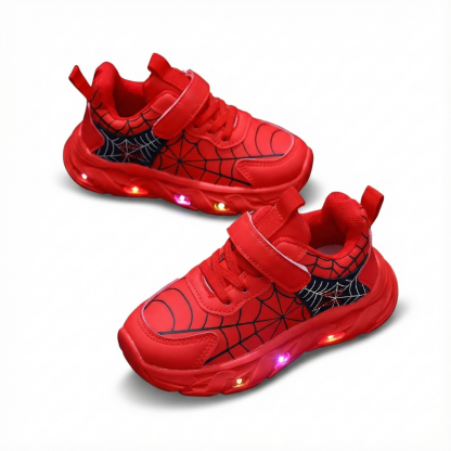 Kids Spider Web LED Sport Shoes