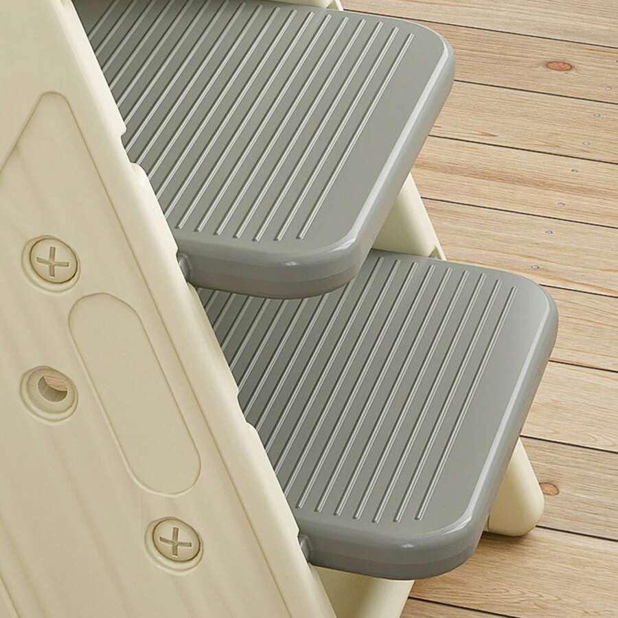 3-In-1 Adjustable Baby High Chair , Multi Functional Growing Up Dining Chair- 5-Point Safety Belt, Removable Dinner Plate, Non-Slip Feet For Kids Eating & Feeding - Grey+White - View 9