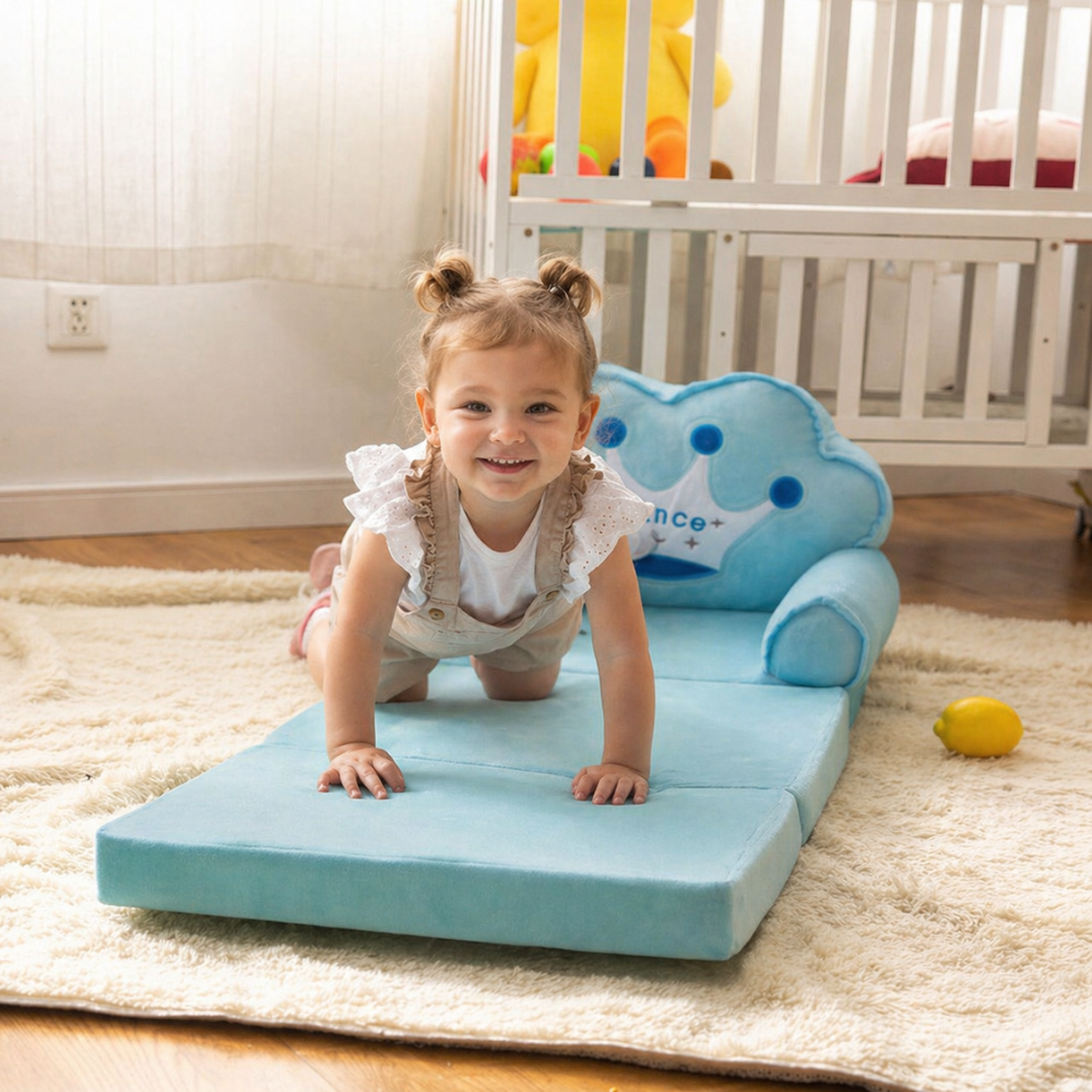 Kids Foldable Sofa Bed Princess Chair For Toddlers