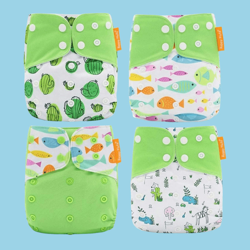 4 Pack Reusable Diapers For 0 To 2 Year Old Babies and Toddlers-Diaper Reusable