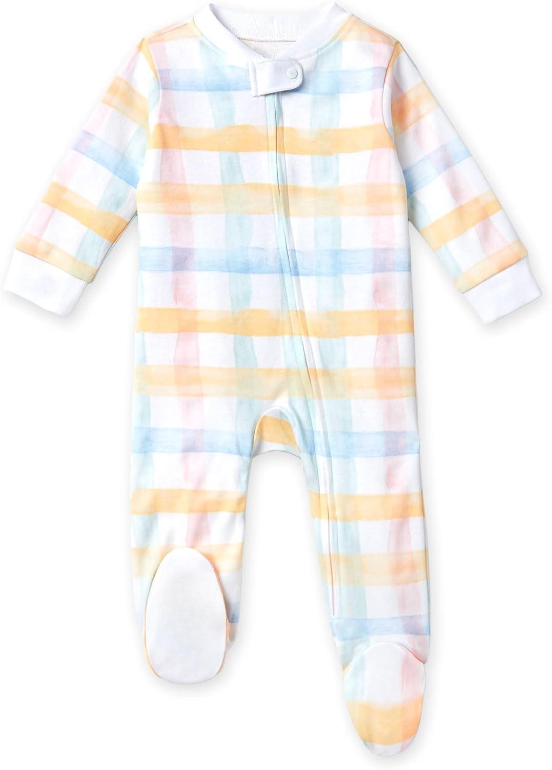 Loose Fit Baby Pajamas – Organic Cotton One-Piece with Zipper-Diaper Reusable