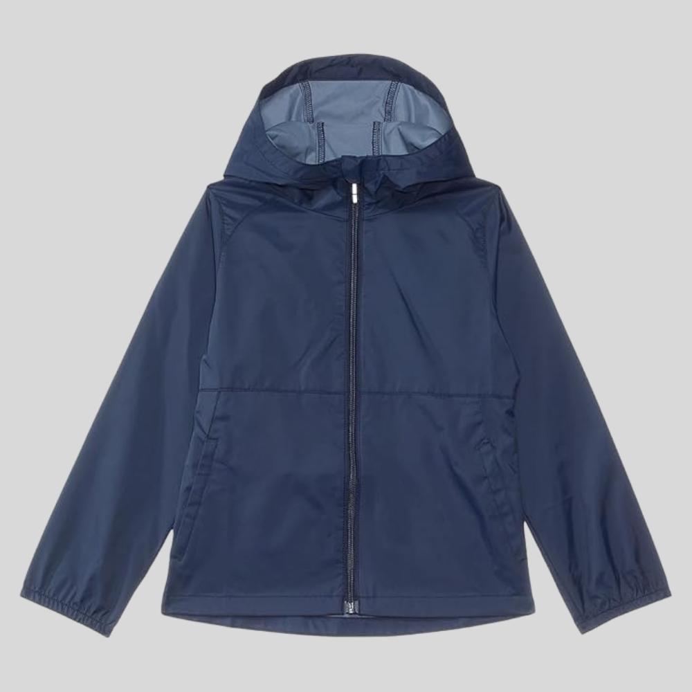 Girls Waterproof Hooded Rain Jacket Lightweight Nylon Coat