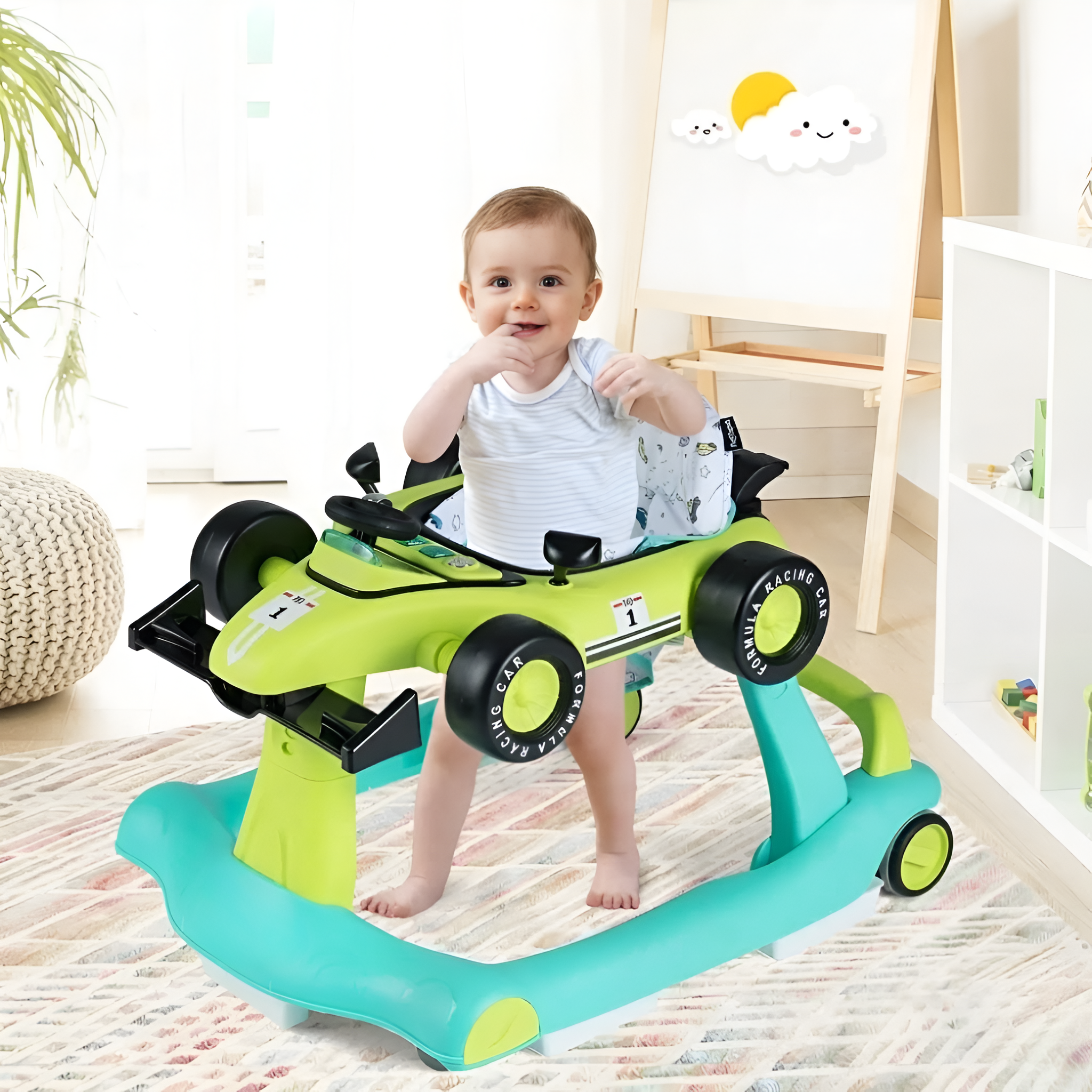 4 In 1 Foldable Adjustable Baby Activity Walker