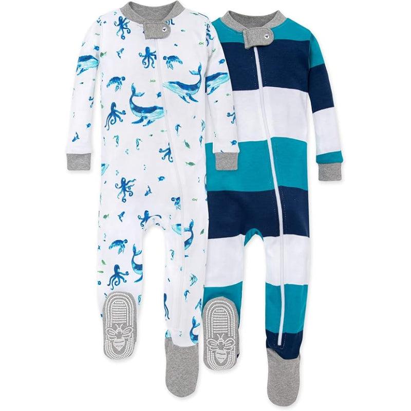 Full Sleeve Baby Pajamas – Cozy Zip Sleepwear with Fun Prints-Diaper Reusable