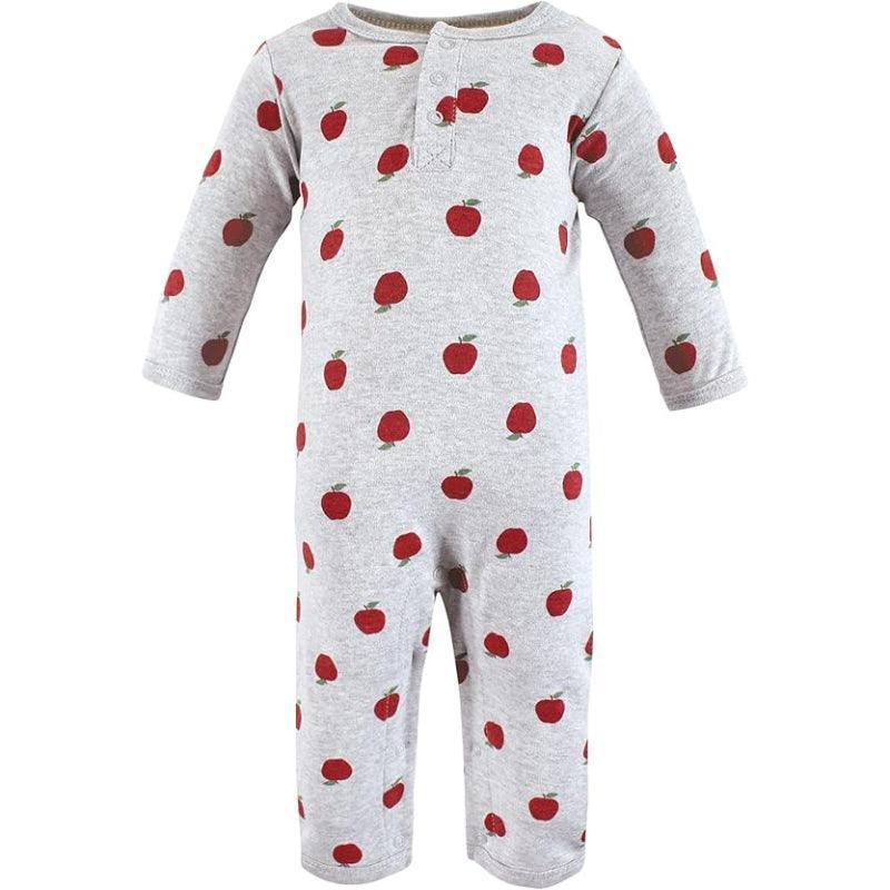 Plaid And Apple Print Baby Onesies-Diaper Reusable