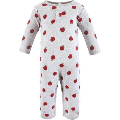 Plaid And Apple Print Baby Onesies-Diaper Reusable