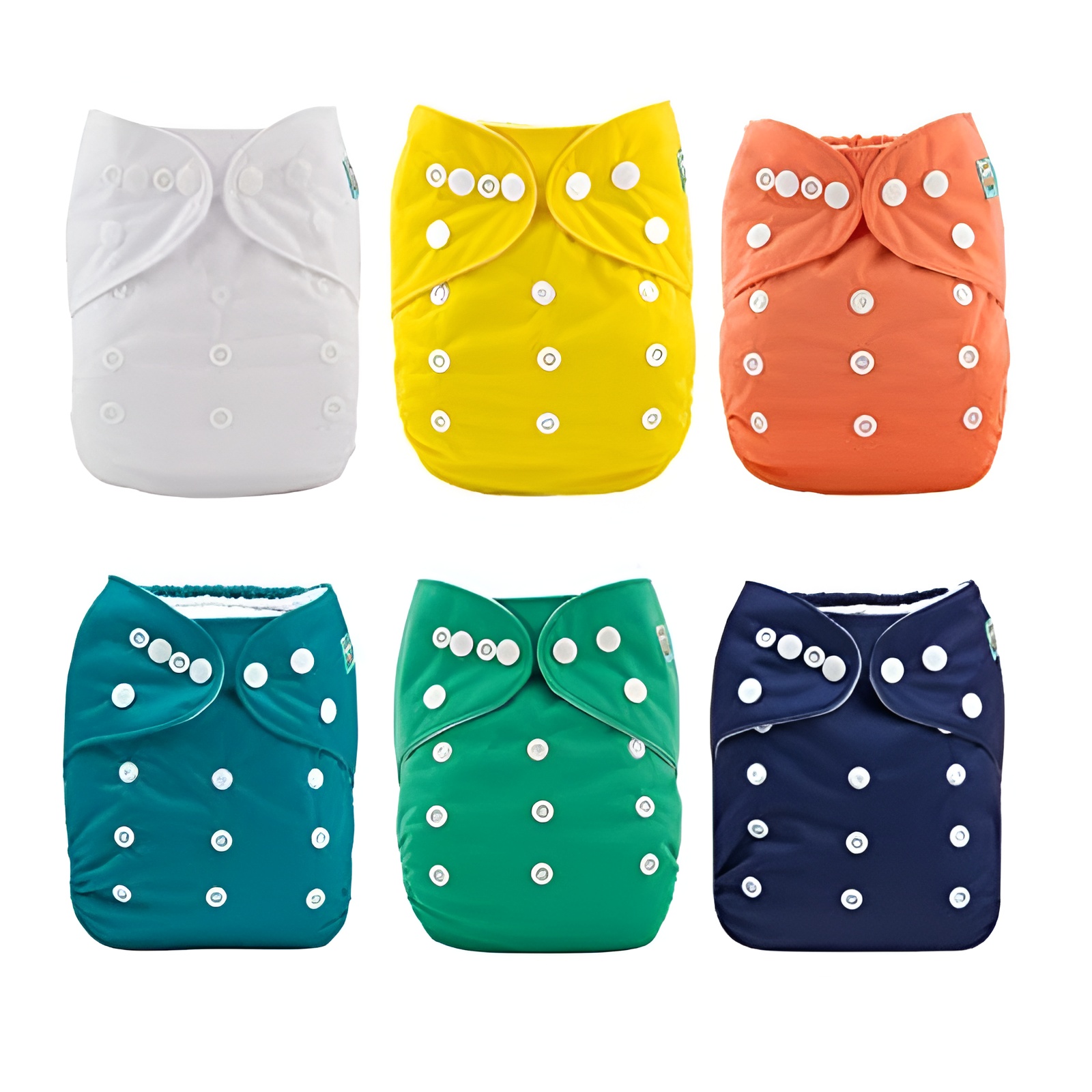 Adjustable Washable Reusable Baby Cloth Diapers For Baby with 6 Pack and 12 Inserts