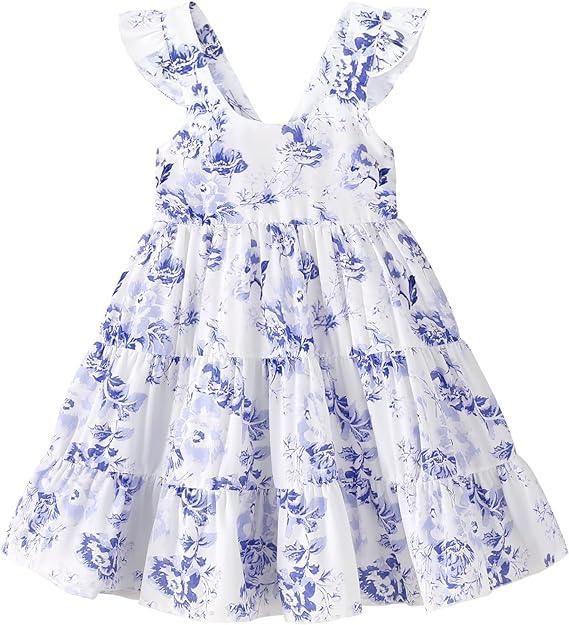 Rainbow Princess Sleeveless Sundress – Colorful Summer Dress for Girls-Diaper Reusable