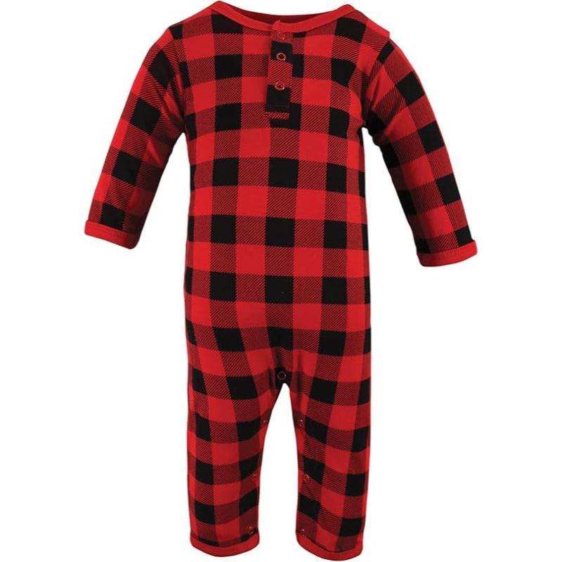 Plaid And Apple Print Baby Onesies-Diaper Reusable