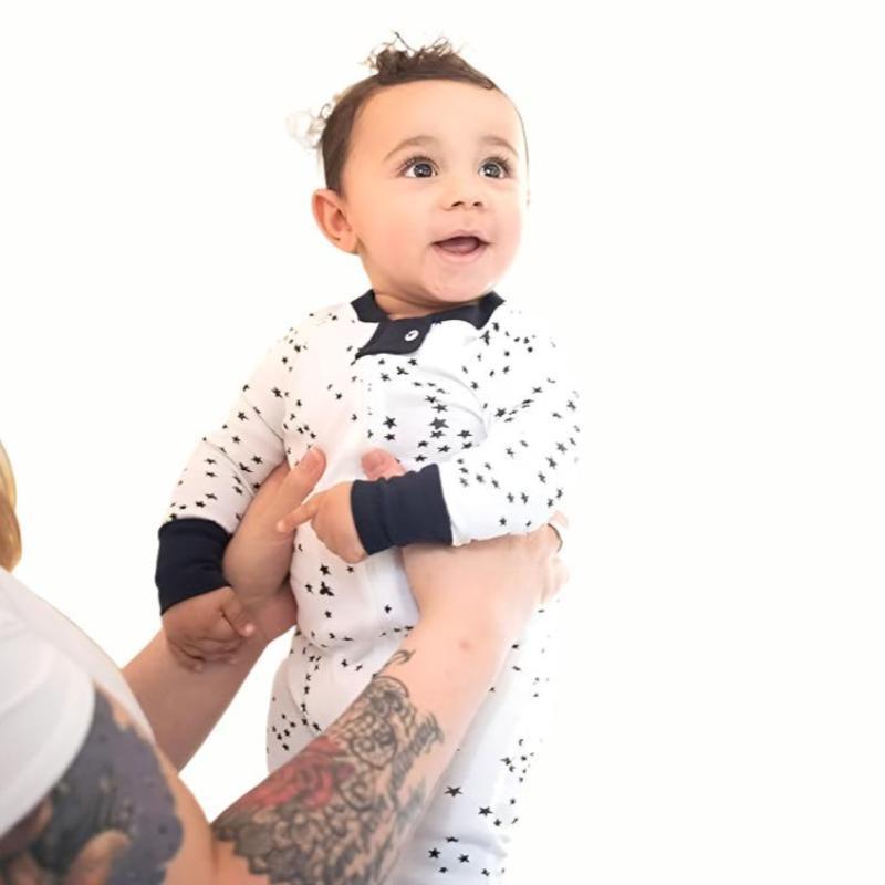 Full Sleeve Baby Pajamas – Cozy Zip Sleepwear with Fun Prints-Diaper Reusable