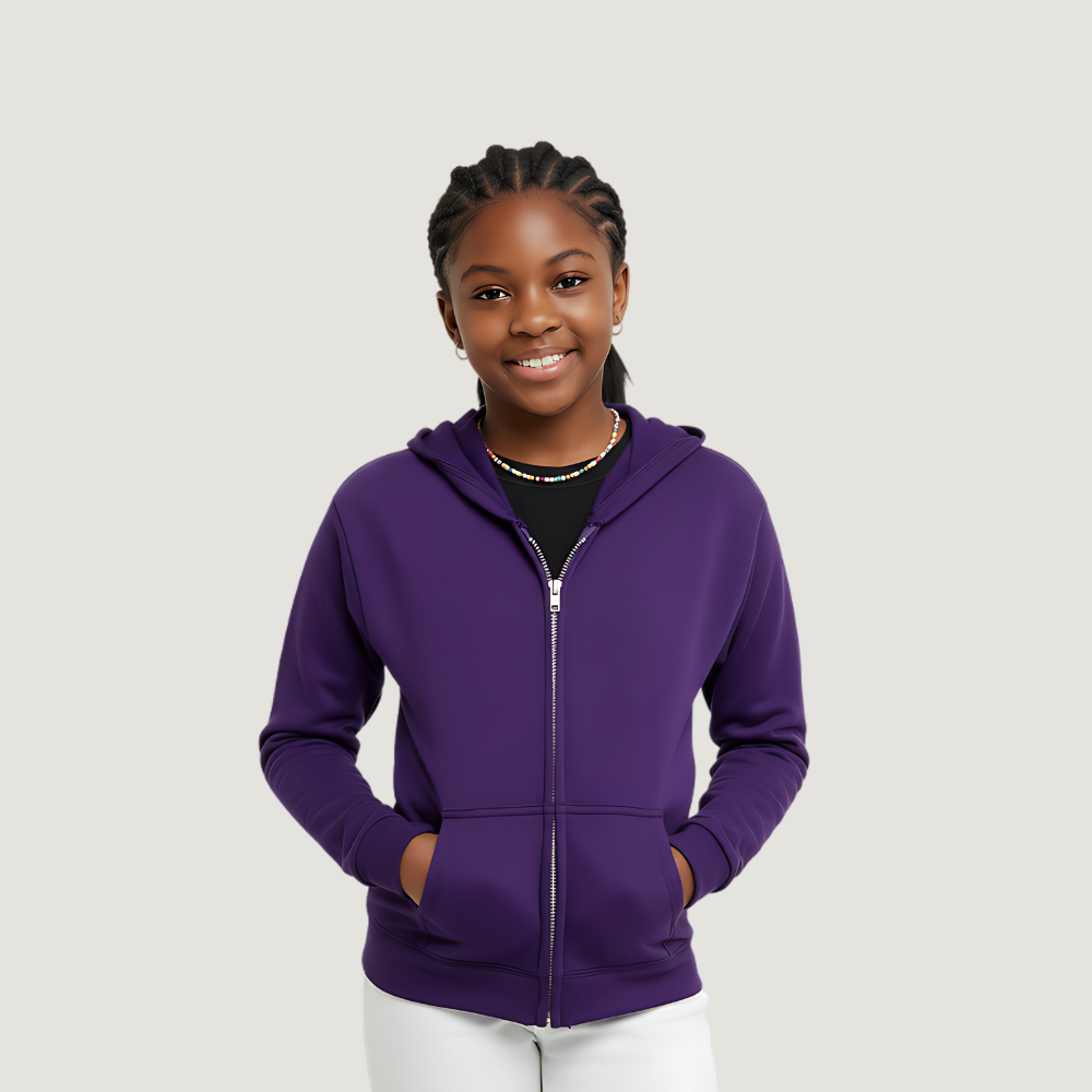 Girls Soft Ecosmart Full Zip Hoodie