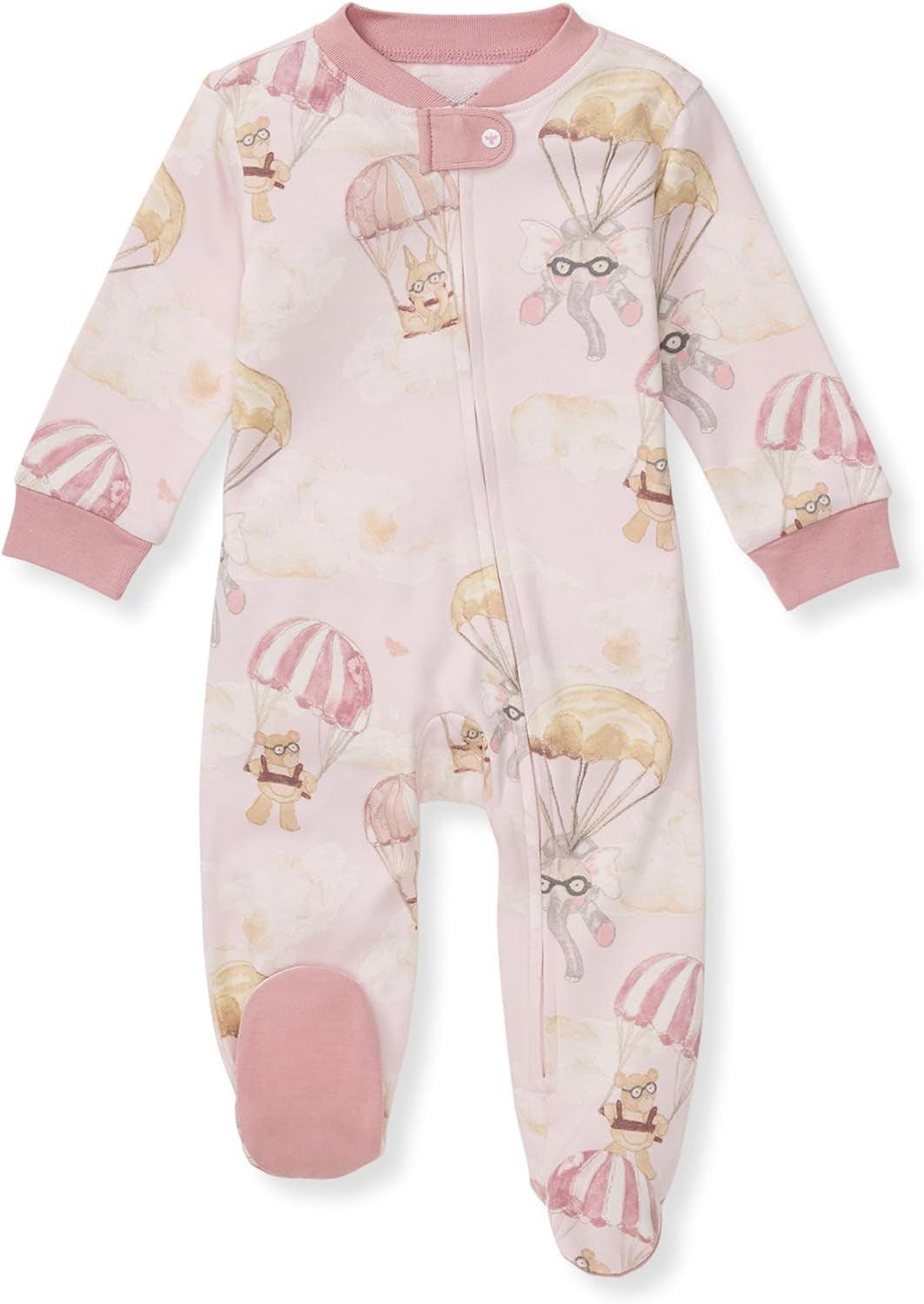 Loose Fit Baby Pajamas – Organic Cotton One-Piece with Zipper-Diaper Reusable