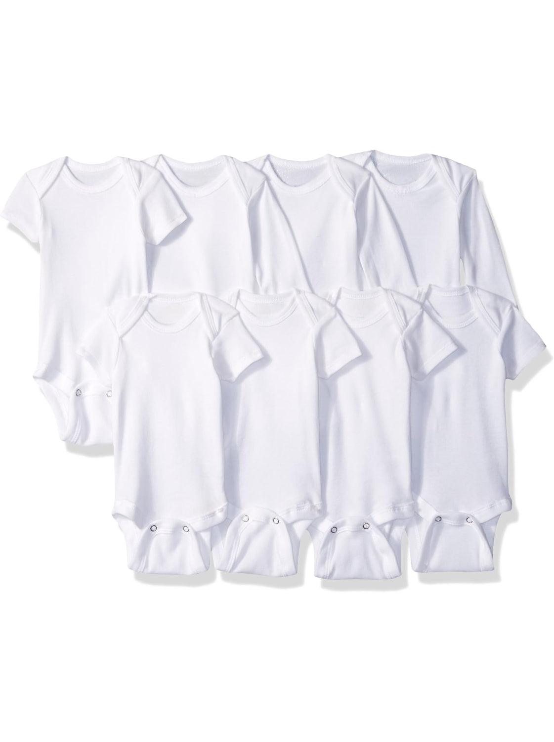 8 Piece Unisex Short Sleeve Bodysuits for Every Baby-Diaper Reusable
