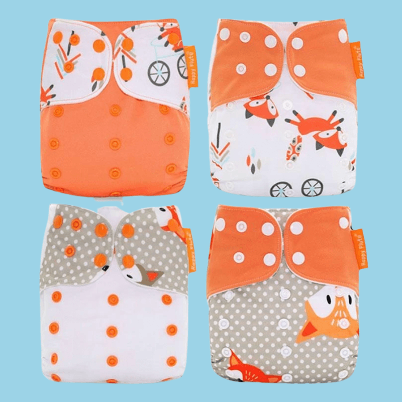 4 Pack Reusable Diapers For 0 To 2 Year Old Babies and Toddlers-Diaper Reusable