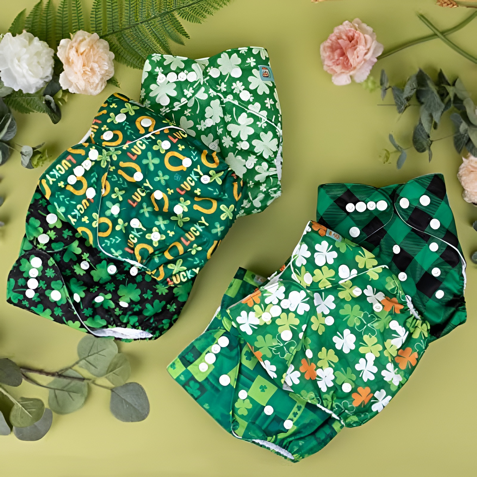 Shamrock Print Cloth Diapers