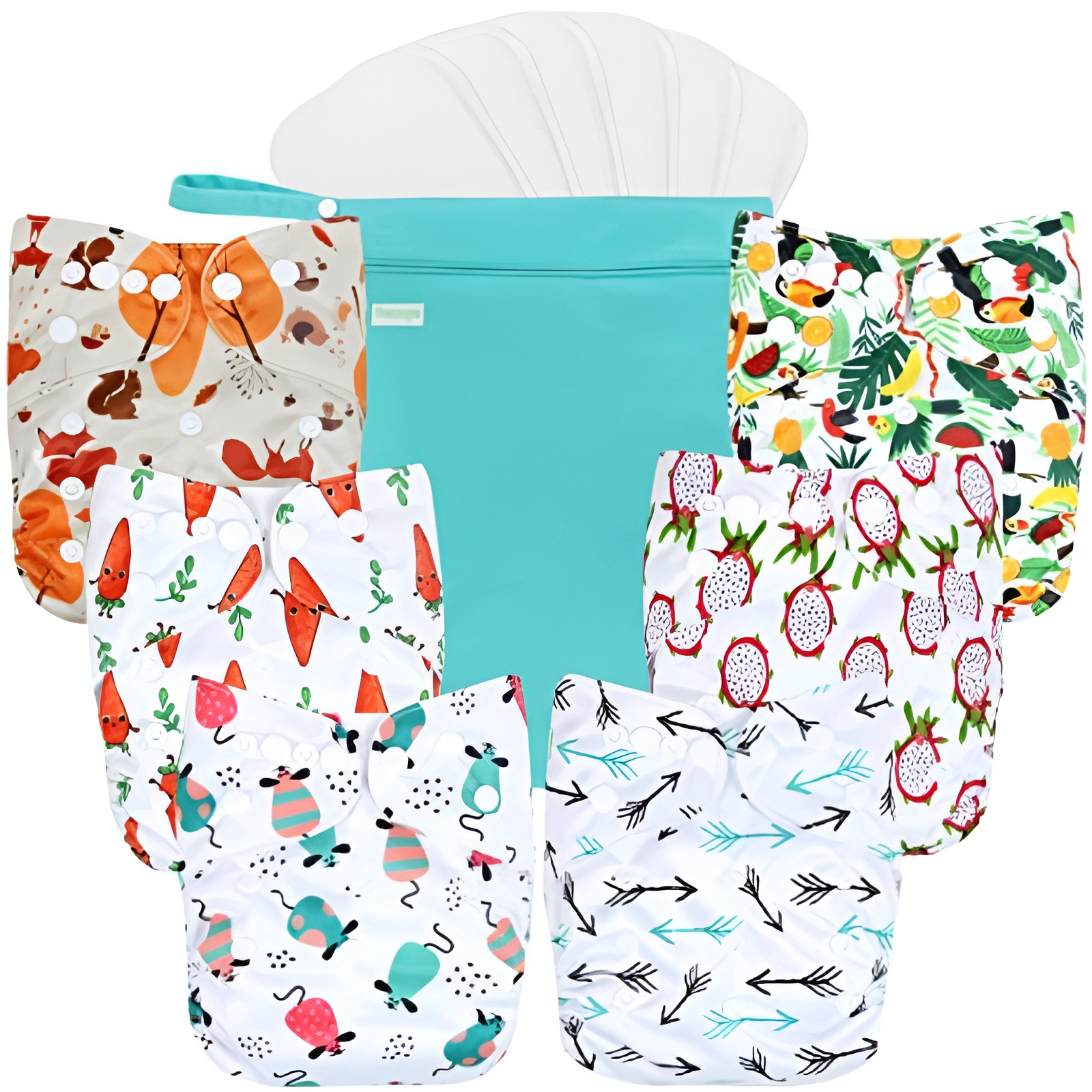 Printed Reusable Cloth Diapers
