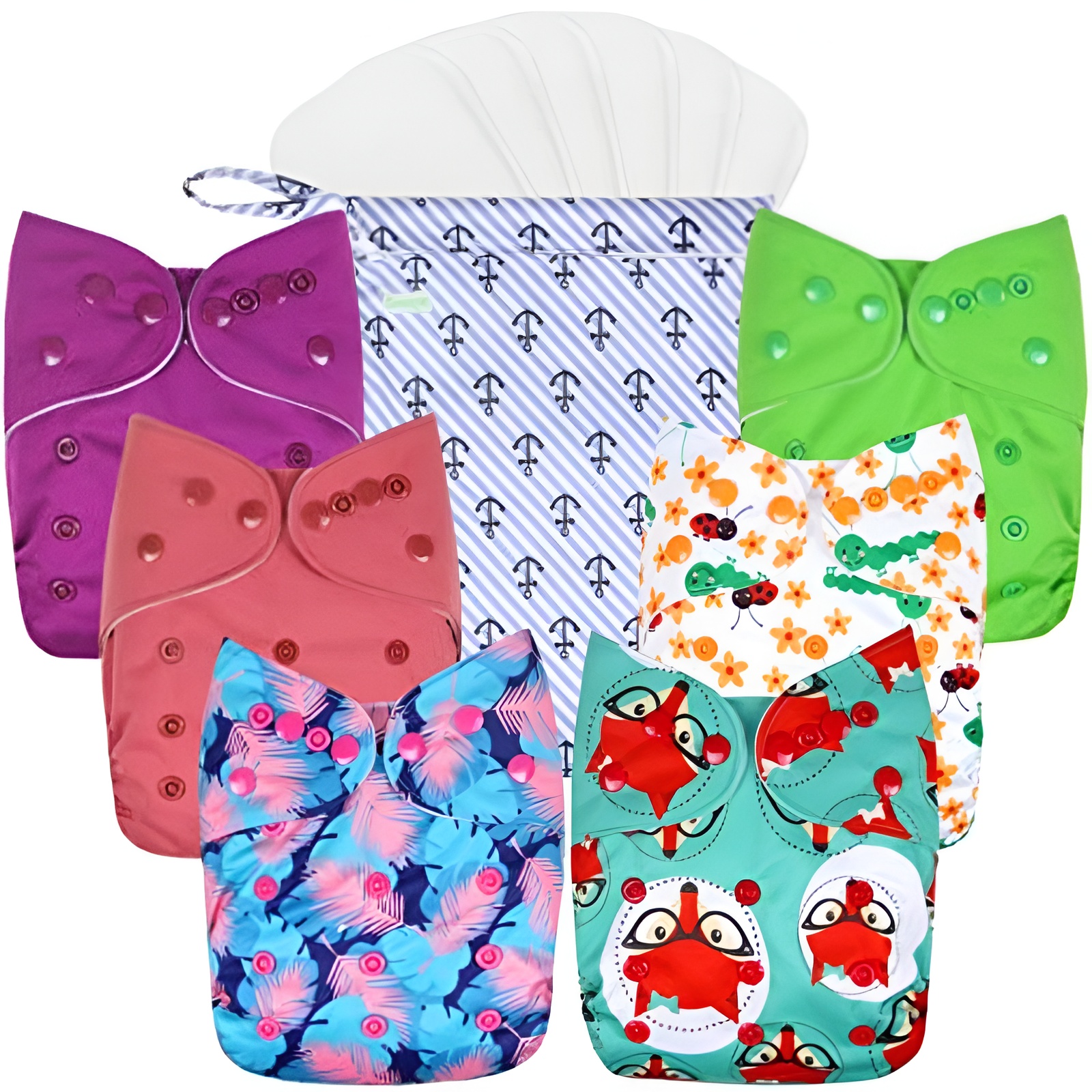 Printed Reusable Cloth Diapers