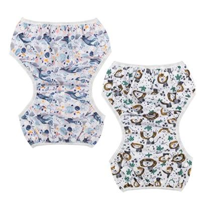 Reusable 2 Pcs Swim Diaper Set for Toddlers with Snap Closures-Diaper Reusable