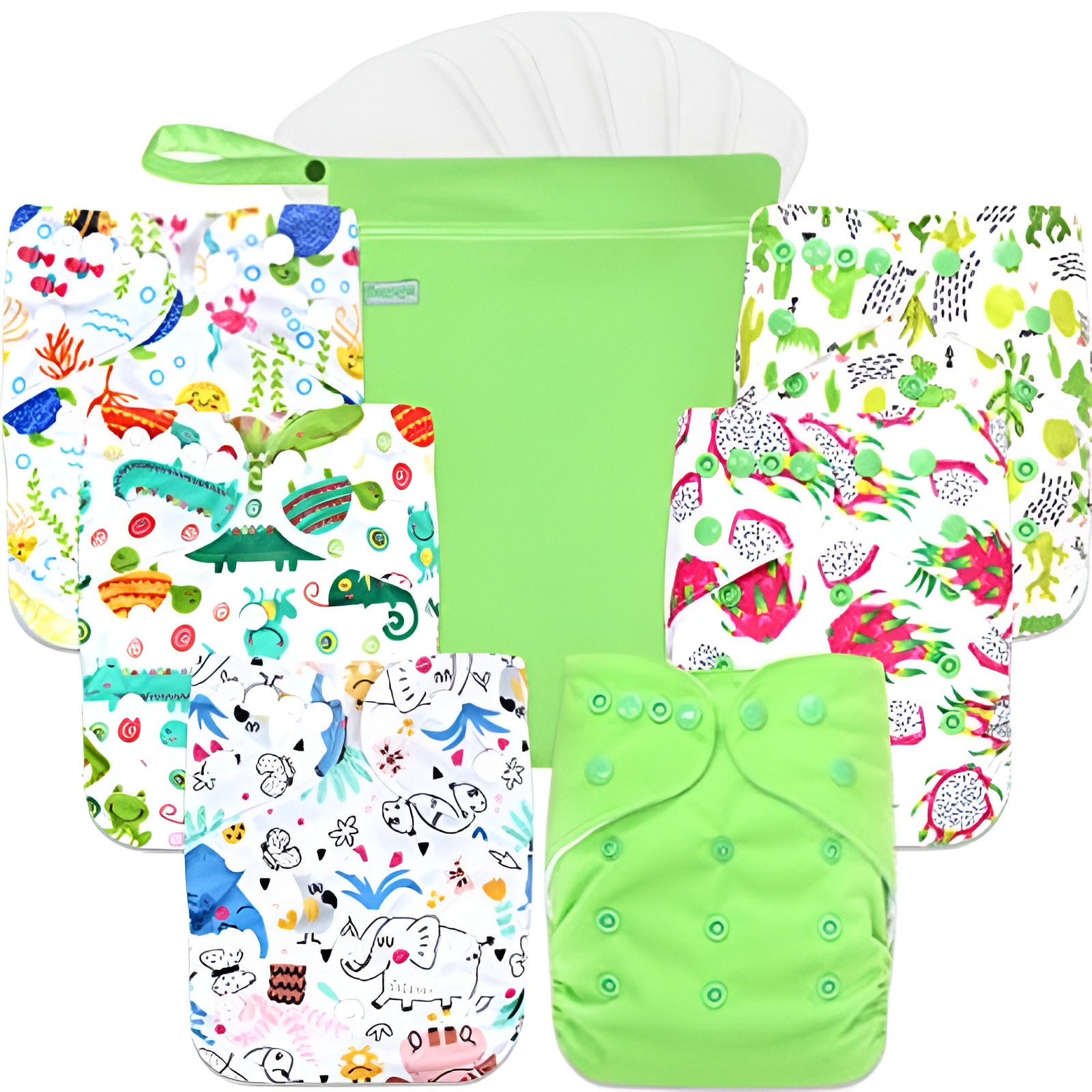 Printed Reusable Cloth Diapers