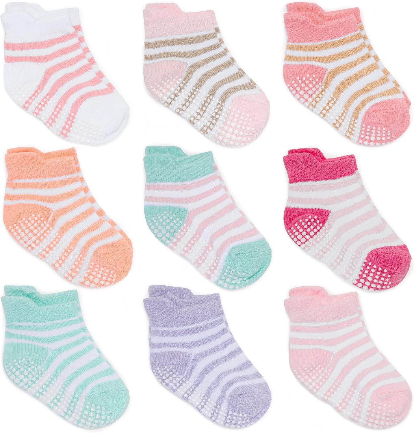 9 Pieces Non Skid Socks Sets-Diaper Reusable