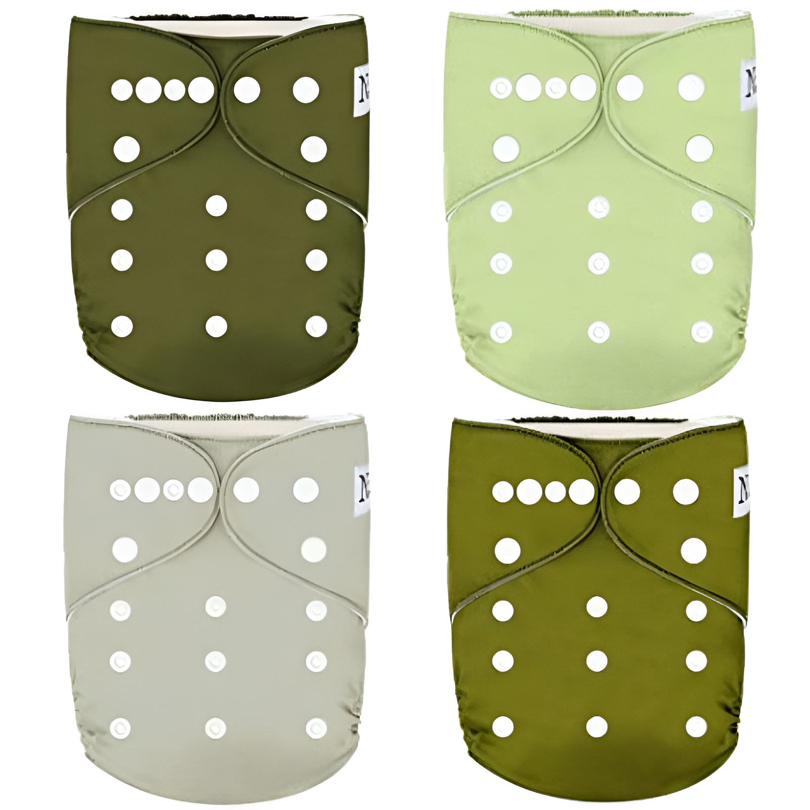 4 Pack Winter Cloth Pocket Diapers With 4 Bamboo Inserts For Baby Set