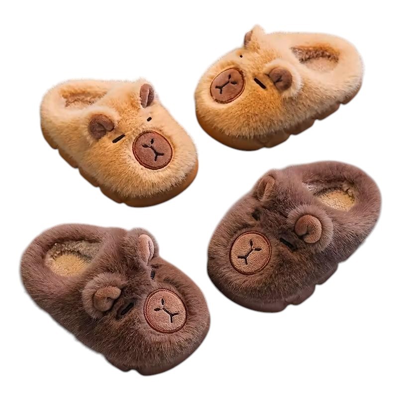 Plush Animal Design Non Slip Slippers For Kids