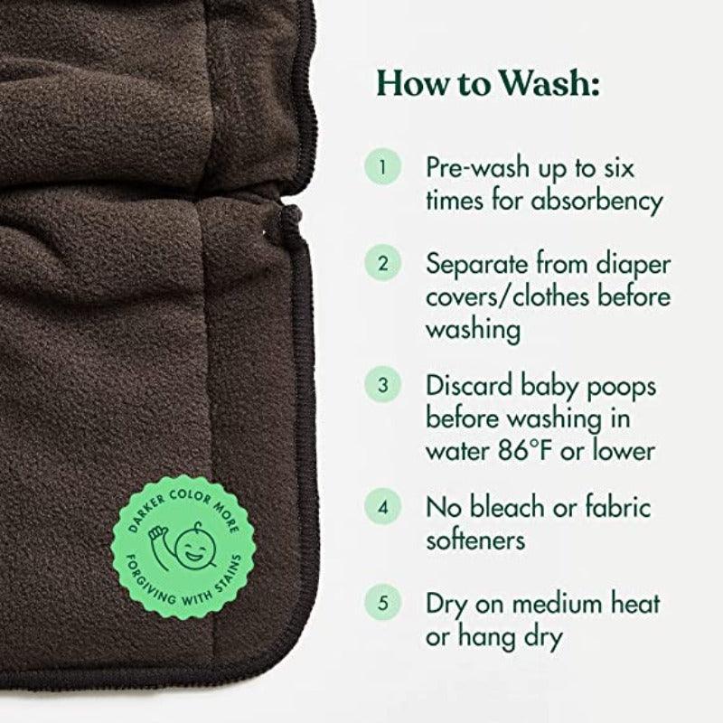 Charcoal Bamboo Diaper Inserts-Diaper Reusable