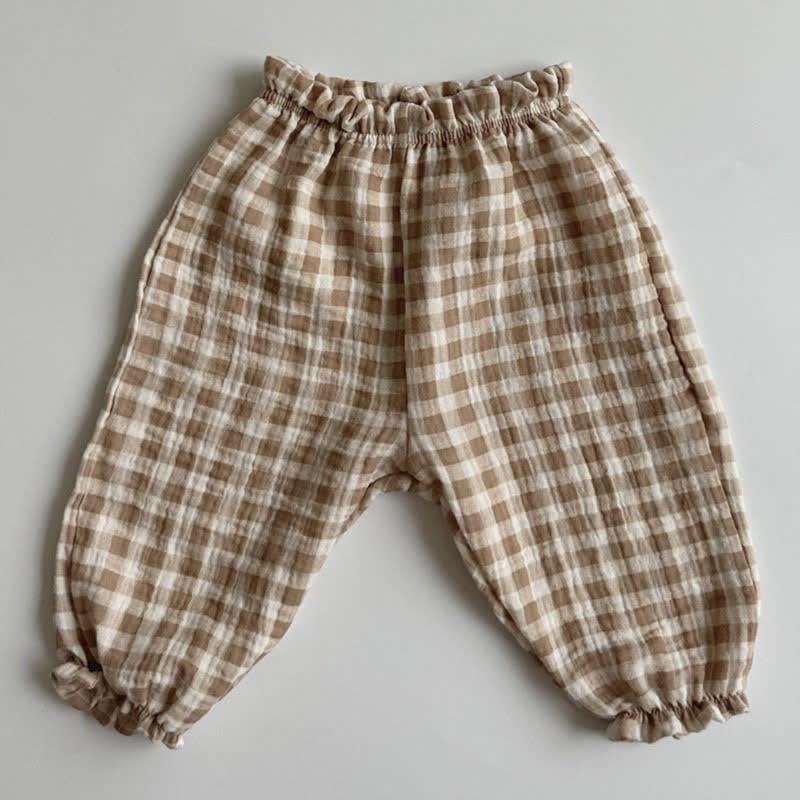 Baby Casual Printed Linen Pants-Diaper Reusable