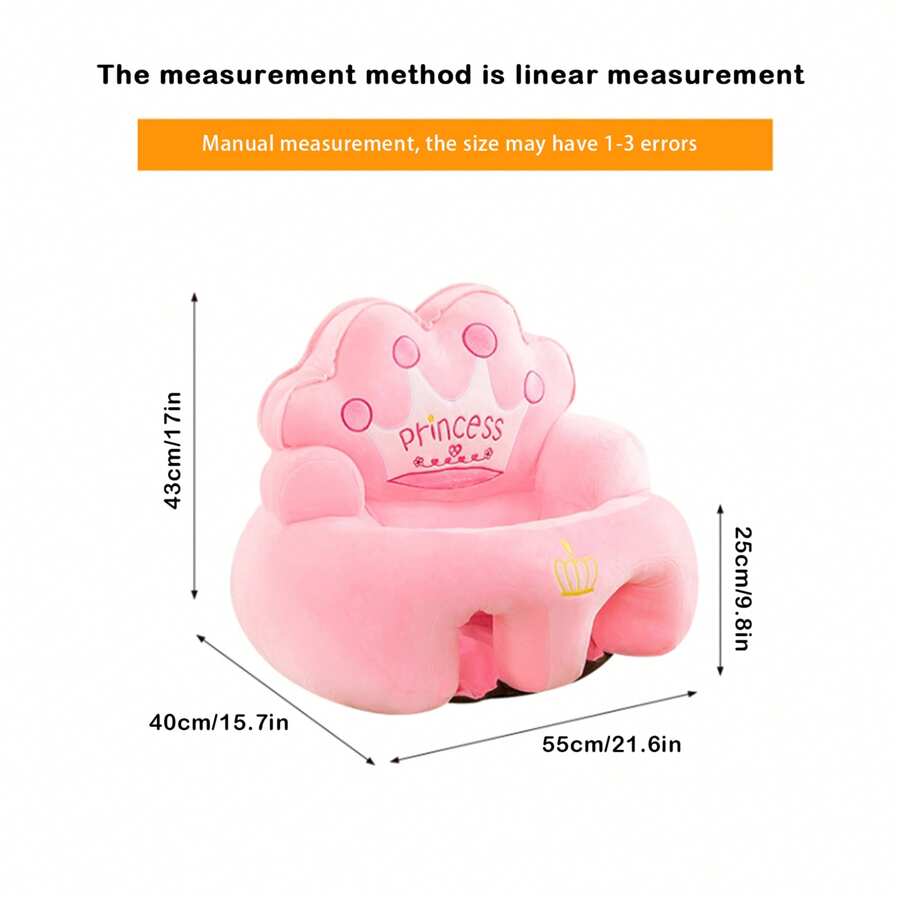 Crown Baby Floor Seat Cute Baby Support Sofa Sit Up Chair For Baby Learning To Sit, Toddler Sitting Chair - Pink - View 7