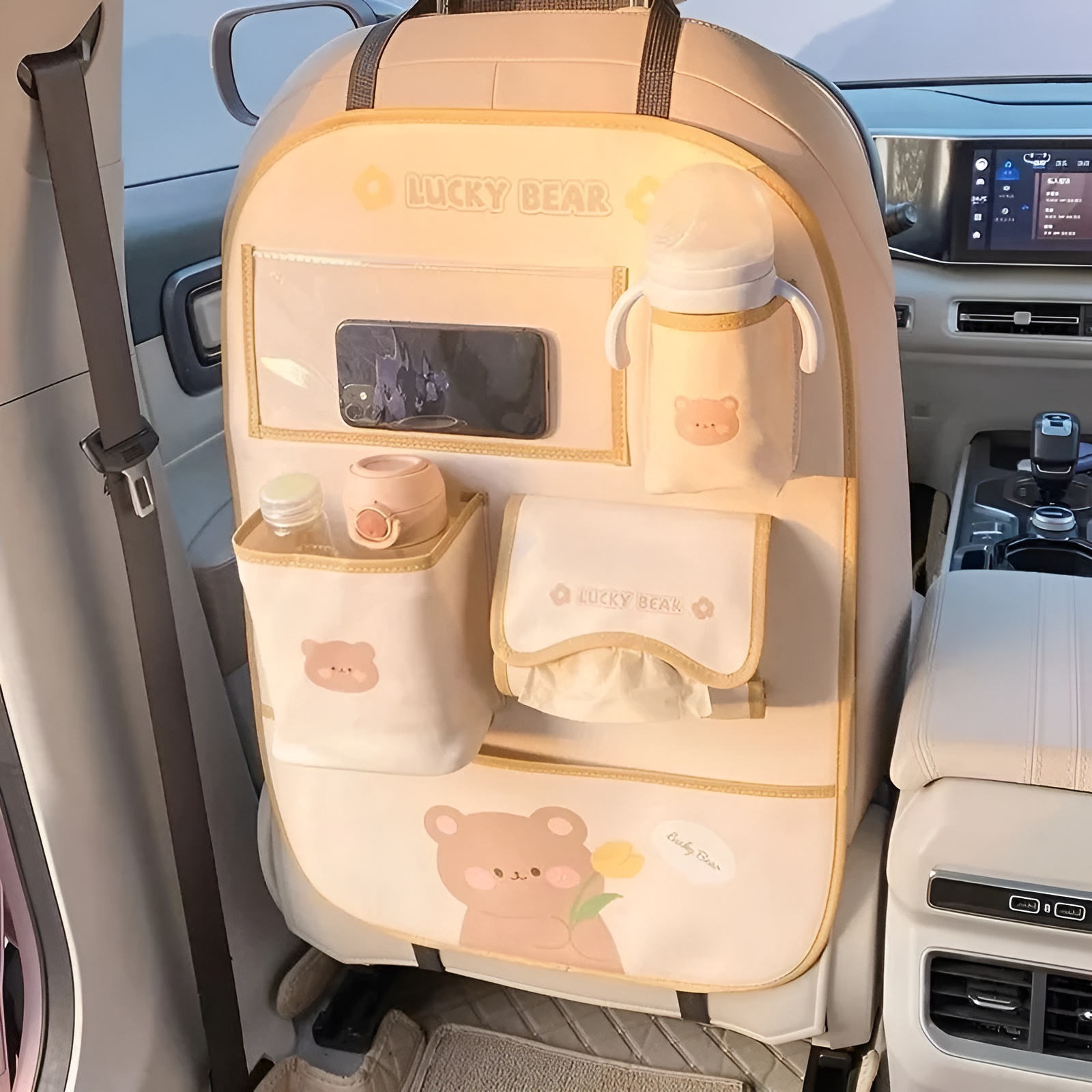 Car Backseat Storage Organizer With Multiple Pocket Compartments