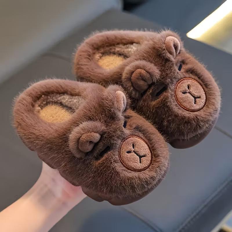 Animal Designed Non Slip Plush Slippers For Kids