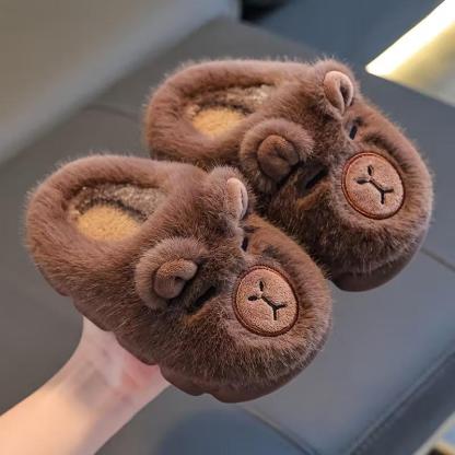 Plush Animal Design Non Slip Slippers For Kids