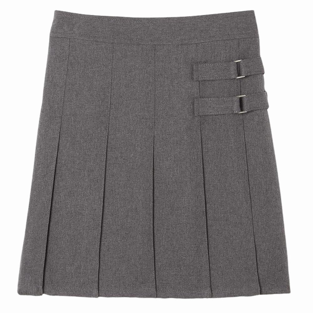 Girls Adjustable Waist Pleated Scooter Skirt with Built-in Shorts