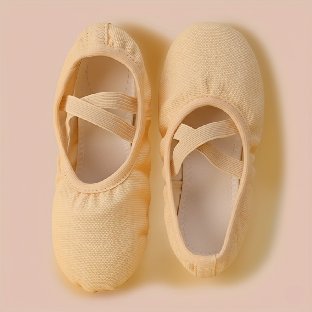 Christmas Canvas Ballet Dance Shoes For Girls With Band Closure